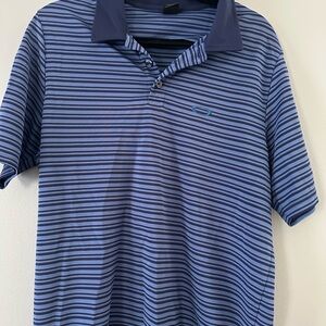 Oakley Blue Polo Shirt with Stripes